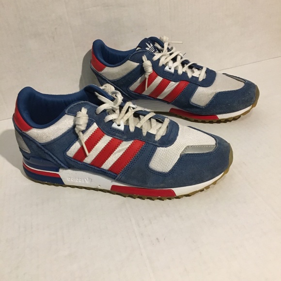 adidas red white and blue sneakers